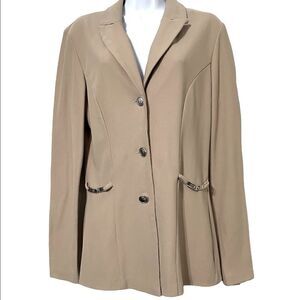 Vintage Lew Magram Collection Vintage Ribbed Blazer Size Large Tan Color